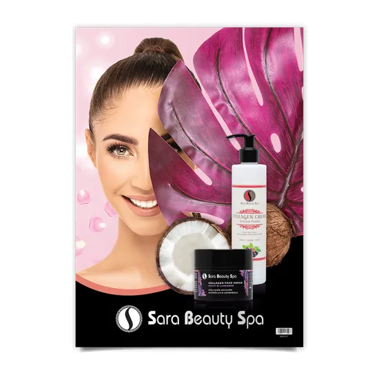 Sara Beauty Spa hidratálók és arckrémek  420x594 mm poszter