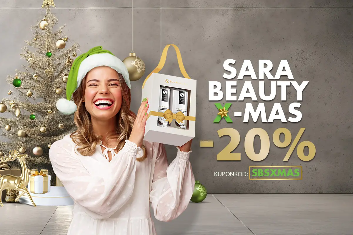 Sara Beauty X-Mas Webshop akció –20% kedvezmény mindenre, az SBSXMAS kuponkóddal!